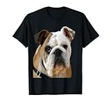 American Bulldog Gesicht mit traurigen Augen Vektor T-S