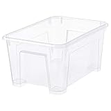 IKEA SAMLA Box mit Deckel; transparent; 5 Liter; (28x20x14cm)