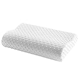 1 Stück Memory Foam Bettwäsche Kissen Orthopädische Kissen Slow Rebound Memory Foam Pillow Bettkissen (Color : White1, Size : 50x30cm)