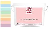 Fühl Dich Wohl Meine Farbe pastell, matte Wandfarbe pastell, hohe Deckkraft, verschiedene Pastelltöne zur Auswahl (2,5, Pastellrot E2-22)