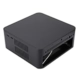 HTPC-Gehäuse, ITX-Gehäuse Mini-Zuckerguss-Aluminiumlegierung für das ITX-Motherboard (170 x 170 mm)(Schwarz, USB3.0)