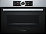Bosch CBG635BS3 Serie 8 Einbau-Kompaktbackofen, 45 x 60 cm, Made in Germany, EcoClean Direct Reinigungshilfe, AutoPilot 10 10 Automatikprogramme, 4D Heißluft Backen auf 4 Ebenen, TFT-Touchdisplay