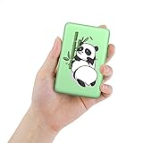 BABAKA Power Bank, Externer Akku mit Dual-USB-Ausgang, ultrakompaktes 10000 mAh tragbares Ladegerät, niedlicher Panda, tragbares Handy-Ladegerät für Samsung, Huawei und Tablets, Grü