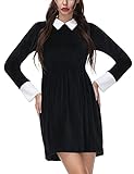 BesserBay Damen Halloween Kleid Kostüm Langarm Skaterkleid L