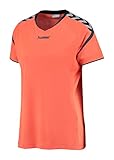 hummel Damen Auth Charge SS Poly Jersey Wo Trikot, Nasturtium/Ombre Blue, M