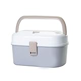 SHUNFAYOUXIANGS Familienmedizin Box Emergency Kit,bewegliche Medizin,Kinder Storage Tool,Medizin-Speicher,abnehmbares Fach,große Kapazität,(grau) Containeraufbewahrungsbox