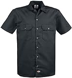 Dickies Herren Regular Fit Freizeit Hemd Shrt/S Work Shirt, Kurzarm, Schwarz (Black BK), Gr. XX-Large (Herstellergröße: XXL)