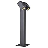 Stehleuchte & Standlampe Stehleuchte Theo max 2x7W 2-flammig IP44 GU10 Aluminium Hauseingang Terrasse | 2-flammig