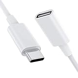 Stouchi USB C Verlängerungskabel für Magsafe Ladegerät Typ C Verlängerung für Stecker/Buchse 9V 3A für Mag safe 480Mbit/s Datenübertragung Kompatibel mit Magsafe Charger iPhone 13/12 1M/3.3Ft-Weiß