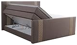 Aukona International, Magdalena mit Bettkasten Papyrus Boxspringbett 200x200, 7-Zonen Taschenfederkern, mit Komfort Topper, Kostenlose Anlieferung und Aufbau, Hotelbett, Doppelbett, Polsterb