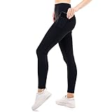 ZENACROSS Damen Slim Fit Leggings - Schwarz XL - Fitness, Yoga, Joggen, Work