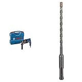 Bosch Professional Bohrhammer GBH 2-26 (Tiefenanschlag, Zusatzhandgriff, 830 Watt-Motor, SDS-Plus Werkzeugaufnahme, Handwerkerkoffer) + Hammerbohrer SDS plus (für Beton, Ø 6 mm, Länge 165 mm)