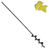 Garten Spiralbohrer Ø50mm Länge600mm Garten Schnecken,Erdbohrer für Bohrmaschine,Pflanzbohrer,Garten Bohrer,Pflanzbohrer für Akkuschrauber,Bodenbohrer Blume Pflanzgefäße Schnecke zum Löcher grab