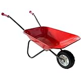 ASC Metall-Schubkarre für Kinder, Blau/Schwarz, Spielzeug, Bauernhof, Gartenarb