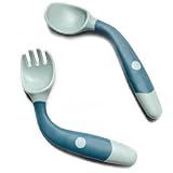 1set Bendable Weiche Gabel Kleinkind Lernen Trainings Silikon Löffel Baby-utensilien Set Hilfs Lebensmittel Geschirr E