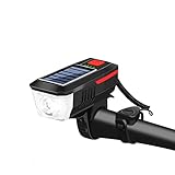 N / B Fahrradlichter, solarbetrieben, mit 120 Dezibel-Lautsprecher, 3 Lichtmodi, leicht zu zerlegen, 200 Meter Reichweite, für Fahrräder und Mountainbik