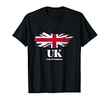 Cool Vintage United Kingdom Flag Fashion Tee Shirts, UK Flag T-S