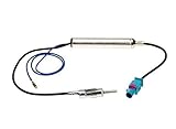 Audioproject A191 - Autoradio Antennenadapter Fakra - DIN Phantomeinspeisung kompatibel zu VW Audi Skoda Opel Mercedes Peugeot Renault Seat Antenne Adap