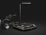 Nachttischlampe mit Ladefunktion, Dimmbar mit 15W Wireless Charger für Samsung S21/S20/S10/Note10/9/8, QI Ladestation, Geeignet für iPhone X/11/12/13, Airpods 2/3/Pro, Buds & iWatch Serie (Schwarz)