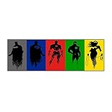 Leinwandmalerei Abstrakte Kunst Poster Marvel Avengers Minimalist Batman Spider- Man Wandbild Leinwand Malerei Wohnzimmer Wohnkultur (Color : A, Size : 50X150cm Unframed)