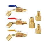 FLAMEER 1/4 Zoll SAE Klimaanlage Kugelhahn Auto Werkzeug Vakuumpumpe Adapter Langlebig fü