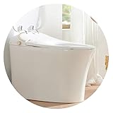 Toiletten Stand- WC Keramik Komplett-Design-Set Mit Spülkasten WC- Sitz Aus Polypropylen Für Waagerechten Abgang Wasseranschluss,WC Sitz Mit Softclose Absenkautomatik+Abnehmbar (Size : 305mm)