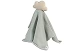 Kindsgut Schmusetuch mit Rassel aus 100% Oeko-TEX®-zertifizierter Baumwolle, dezente Farben und Schlichtes Design, ideal für unterwegs oder zum kuscheln zu Hause, schönes Geschenk zur Geburt, Wolk