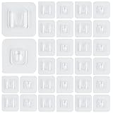 Magische Haken, Transparente Haken, 30 Stück Klebehaken, Kunststoffhaken Selbstklebend, für Küche, Bad, Wohnzimmer, Kein Bohren, Abnehmbar, Max. 5kg