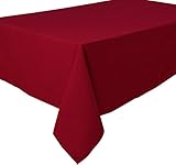 Qualitäts Tischdecke Textil Eckig 150 x 250 cm, Farbe wählbar (Dunkelrot)