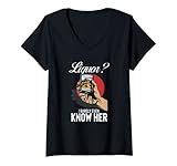 Damen Humorvolle Likörliebhaber alkoholische Getränke-Enthusiasten T-Shirt mit V