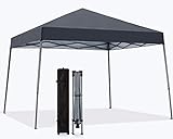 MasterCanopy Slant Leg Pop-up-Pavillon Instant Outdoor Baldachin Einfache Einrichtung Faltpavillon, 3 x 3 m, Dunkelg