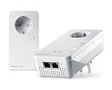 devolo Magic 2 WiFi 6 Starter Kit, WLAN Powerline Adapter -bis zu 2.400 Mbit/s, Mesh WLAN Steckdose, 2X Gigabit LAN, Access Point, dLAN 2.0, weiß