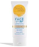 Bondi Sands SPF 50+ Face Lotion Fragrance Free, Parfümfreie Gesichts-Sonnencreme LSF 50+ mit Aloe Vera und Vitamin E, vegan + tierversuchsfrei, 75