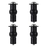 Toilettensitz Behoben Schraube, 4 Stücke Universal WC-Sitz Befestigungsset Erweiterungsbolzen aus Gummi Toiletten Sitz Schrauben Zubehör, 304 Edelstahl Scharnier für T