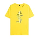 YLWX Grey's Anatomy Pullover Gedruckt T-Shirt Unisex Kurzarm Sports Sweatshirt (Color : Gelb, Size : 4XL)