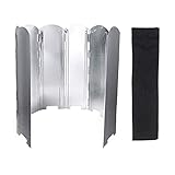 WindschutzFaltbar Aluminium, Lamellen aus Aluminium Windschutz Aluminium Windschutzscheibe Faltbarer Aluminiumlegierung Leichter Faltbarer Windschutz für Öfen/Campingkochern/Gaskochern (40CM)