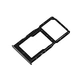 jbTec SIM-Tray/SD-Card Karten-Halter passend für Huawei P30 Lite/Premium/New Edition - Slot Schlitten Kartenhalter Karte Rahmen Simkarten, Farbe:Schw
