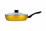 TV - Unser Original 04420200233 Bratmaxx Titan-Keramik Gold Edition Pfanne, 28