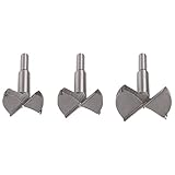 flintronic 3pcs Dübelbohrer Forstnerbohrer, (45mm 50mm 60mm) Holzbohrer Flat Bottom Blind Hole Bit Set Topfbohrer Kunstbohrer für Holzbearbeitung Mehrzweckbohrer Rund Schaft Holz T
