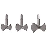 flintronic 3pcs Dübelbohrer Forstnerbohrer, (45mm 50mm 60mm) Holzbohrer Flat Bottom Blind Hole Bit Set Topfbohrer Kunstbohrer für Holzbearbeitung Mehrzweckbohrer Rund Schaft Holz T