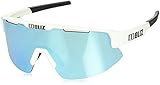 Bliz Matrix Sportbrille, Shiny White/Smoke w Blue M