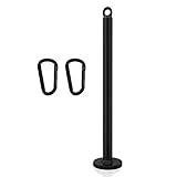 FORTSPANG Belastungsstab mit Rasthaken, Gewichtsplatte Ladestift mit 2 Karabiner, Gewichtsplatte Ladestift Rack Für Workout-Gewichte, Hebe-Halter, Seilzug-Maschine, Gew