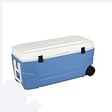 Perky Kühlbox Auf Rädern Für Speisen Und Getränke, 100 Liter, Robuste Eisbox, Leicht Zu Transportieren, Isolierung Und Kälte Zur Aufbewahrung Von Getränken ​(blau)