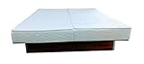 WABEZU Bezug + 2. Oberteil zum Wechseln, kein Wasserbett-Abbau nötig, Softside Wasserbett Auflage mit Reißverschluss, Matratzenauflage Lyocell, Matratzenschoner, Wasserbett Rundumbezug (180 x 200 cm)