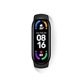Xiaomi Mi Smart Band 6 Smart Watch, 1,56 „AMOLED-Bildschirm, Sport-Tracking, wasserdicht bis 5 ATM, antibakterielles Armband, 125-mAh-Akku, italienische Version, schw