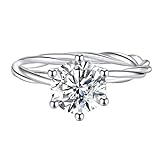 NC D Color Damen Moissan Diamant Ring 925 Sterling Silber platiniert Ring Vines Series Größenverstellbar Kostengünstig A für alle F