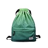 LIYGHFRTIO Turnbeutel Damen Herren Beutel für Mädchen Jungen, wasserdichte Polyester Kordelzugbeutel Klapprucksack Sportbeutel mit Reißverschlusstasche Sport Schule(Color:A6)