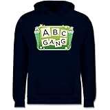 Scrabble Mädchen - ABC Gang - 116 (5/6 Jahre) - Navy Blau - Schulkind - JH001K JH001J Just Hoods Kids Hoodie - Kinder H