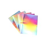 Furado Universal Etiketten A4 Selbstklebend, 20 Blatt PREMIUM Vinyl Aufkleberfolie Holografischer Selbstklebend, für Laser- und Tintenstrahldrucker Drucker -210 x 297 mm Selbstklebend Aufkleb