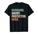 Ehemann Papa Beschützer Hero Shirt Vatertag Ehemann Held T-S